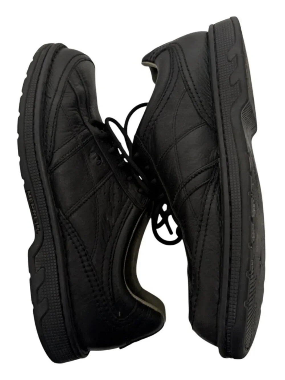Merrell Mens 11 Black Leather Lace Up Oxford Derby Shoes Casual Walking J45021